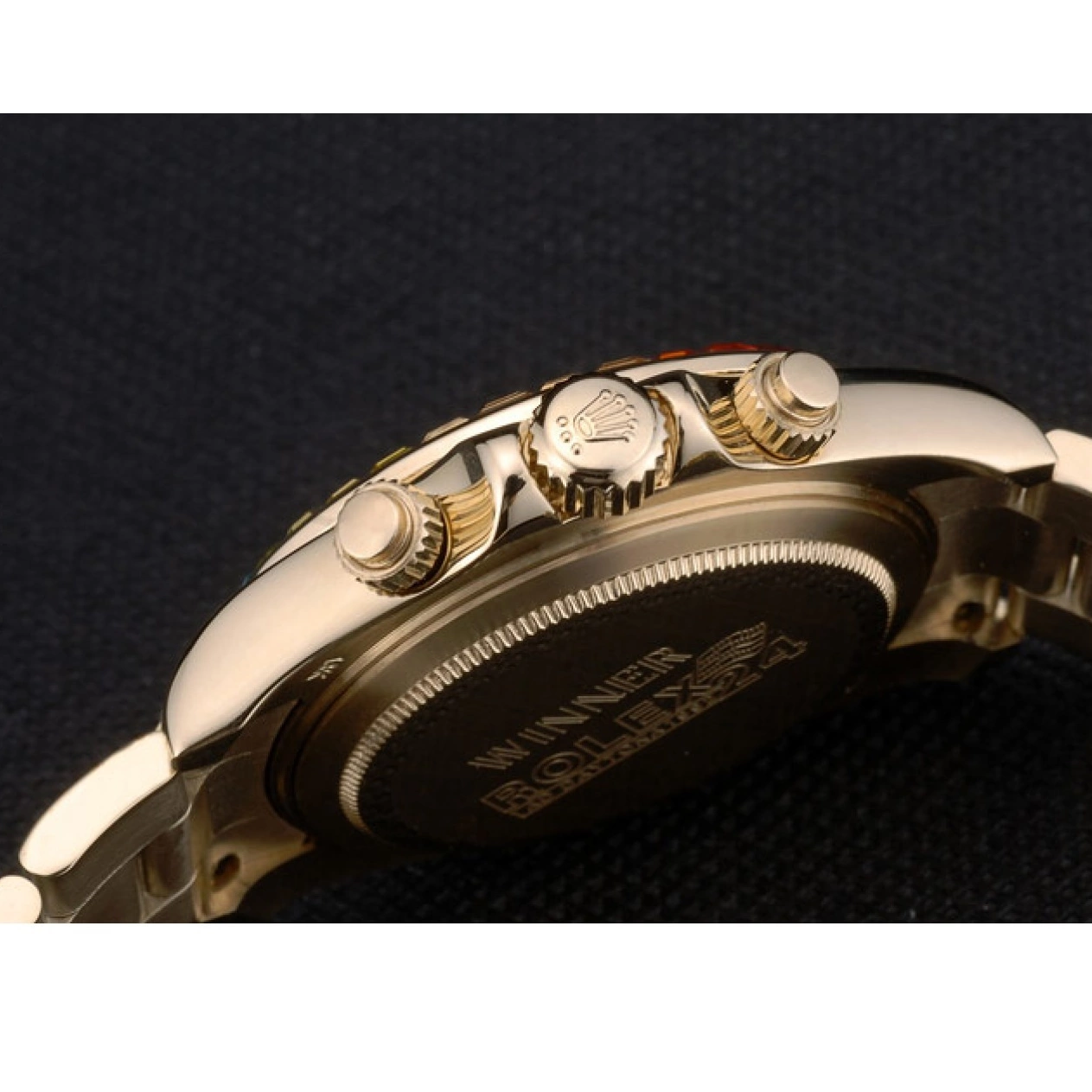 Rolex copies cheap Crystals Cosmograph Gold Rolex Black Rainbow Rose Strap Daytona Bezel Dial 80251 0817